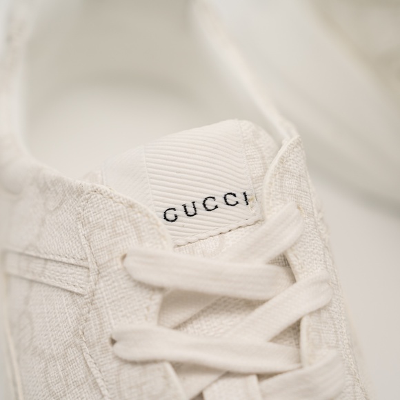 size 12.5G 13 US Gucci Rhyton White GG Print Sneakers Leather - Picture 8 of 13